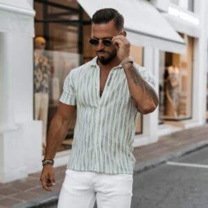 KOSZULA MĘSKA PORDE O LA VOGA NIEBIESKI