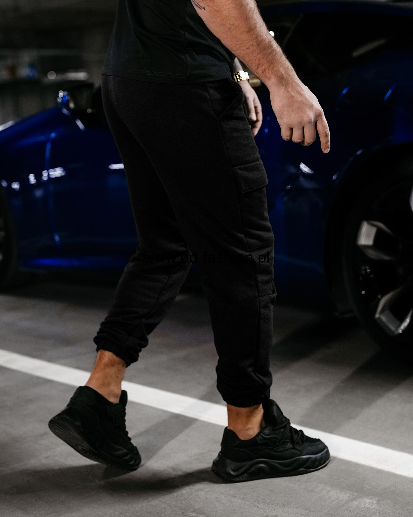 Spodnie męskie apollo czarne