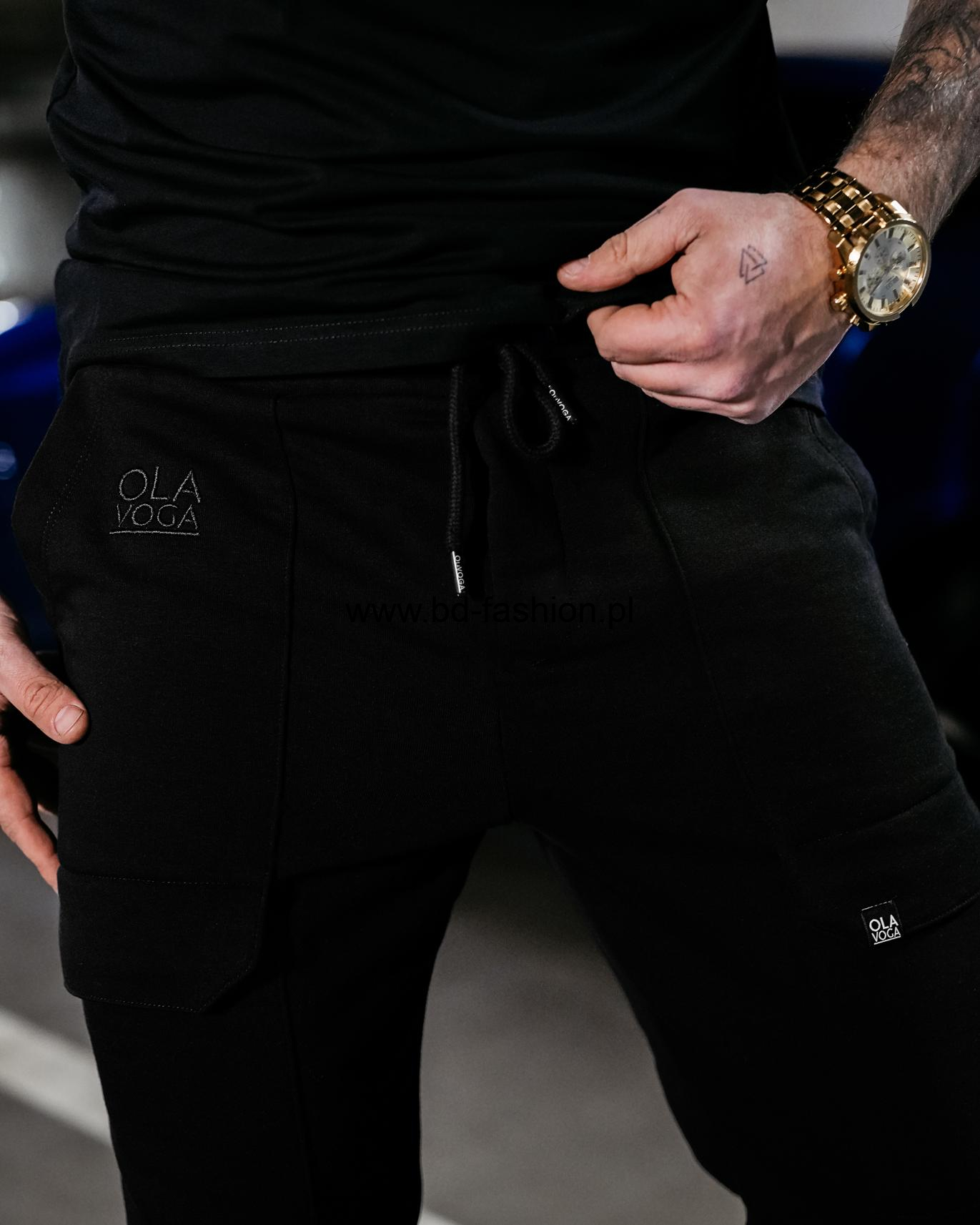 Spodnie męskie apollo czarne - obrazek 2